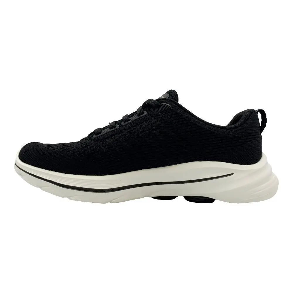Tênis de corrida feminino preto Skechers Go Walk 8 Britt vista superior